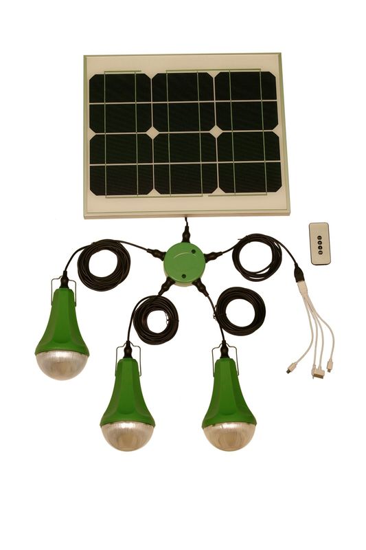 Sistem Tenaga Surya Panel Surya Sistem Pencahayaan Rumah Mini dengan Pengisi Daya Seluler SRE-88G-3