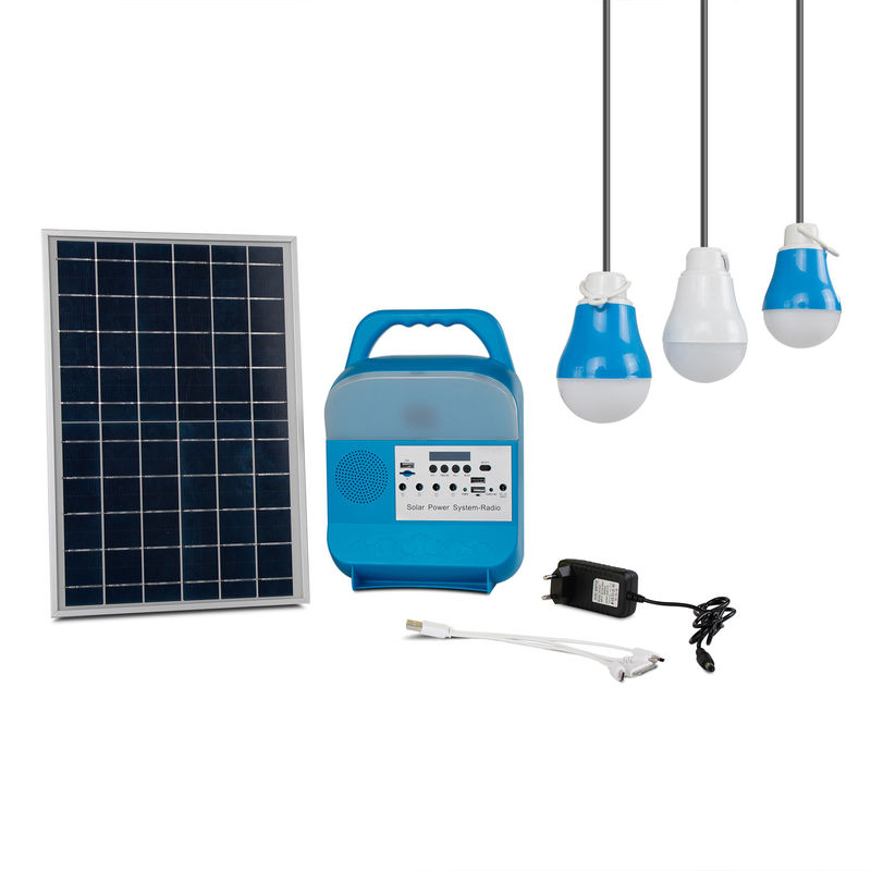 Tekan Tombol Kontrol Solar Portable Light AC Adapter Indoor 5000K-6000K SRE-585