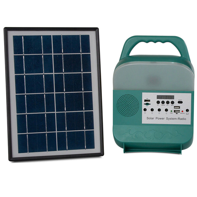 Pemasangan sederhana Portable Solar Camping Light FM/MP3 Fungsi 3W Lampu Daya