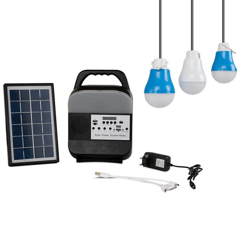Kit Pencahayaan Surya Portabel / Panel Surya untuk Sistem pencahayaan Rumah SRE-583
