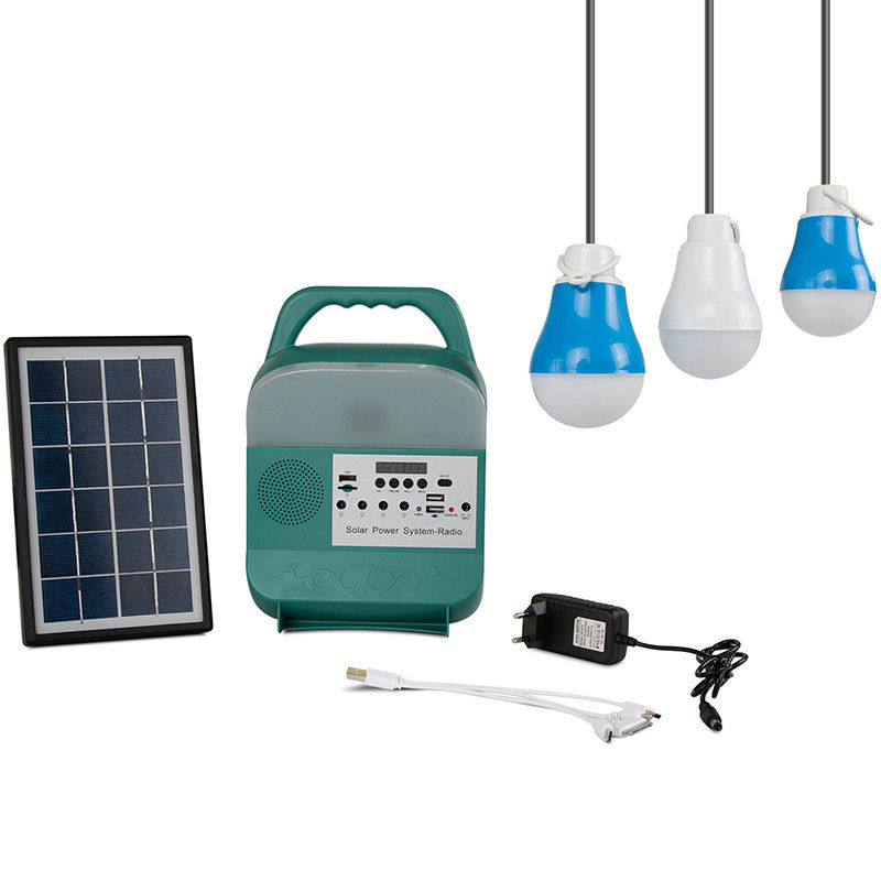 Kit Pencahayaan Surya Portabel / Panel Surya untuk Sistem pencahayaan Rumah SRE-583