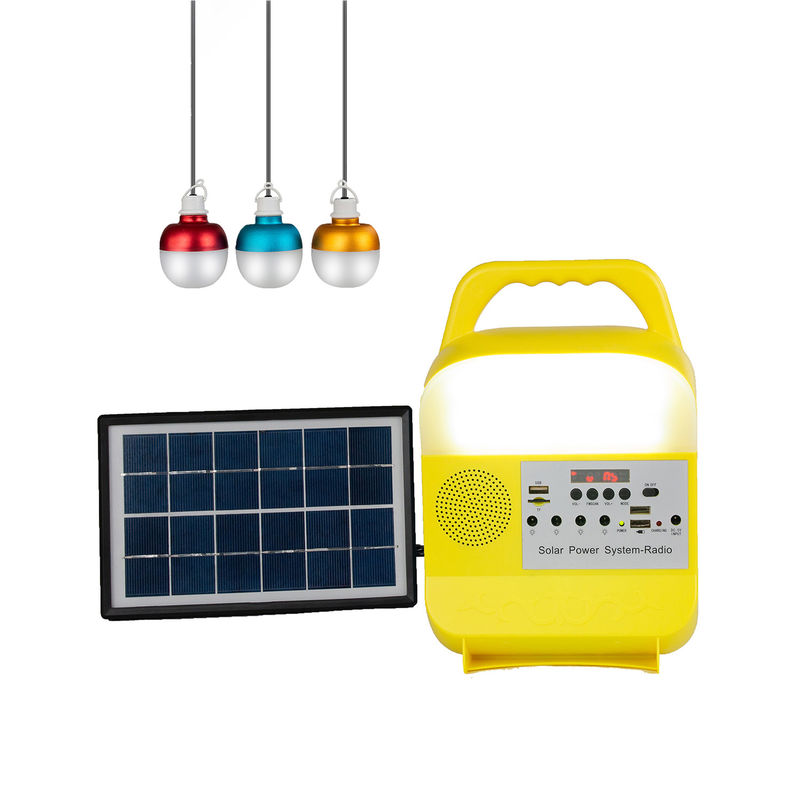 Sistem Panel Surya 12W 4 Lampu LED Kit Sistem Pencahayaan Tenaga Surya Portabel