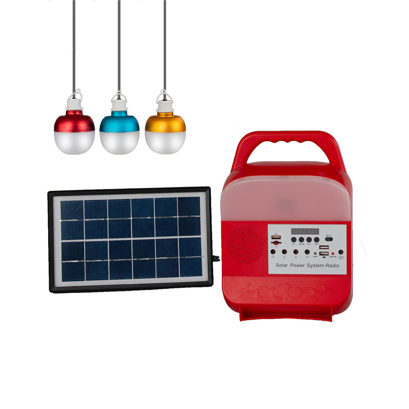 FCC 10W Sampai 100W Sistem Energi Panel Surya Portabel Untuk Pencahayaan Luar Ruangan