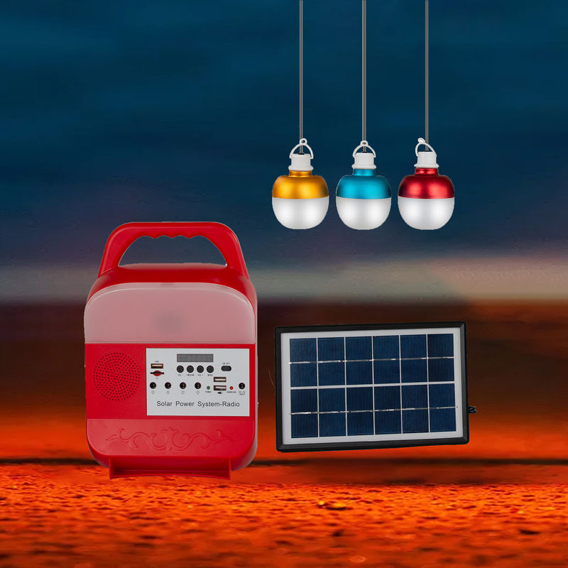 FCC 10W Sampai 100W Sistem Energi Panel Surya Portabel Untuk Pencahayaan Luar Ruangan