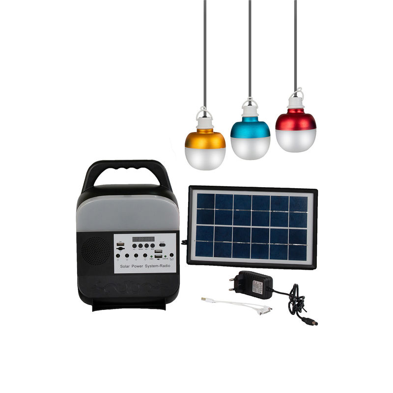 Surya Isi Ulang Led Lampu Darurat Panel Tenaga Surya Dengan Bohlam Lampu Solar Indoor Bulb Set