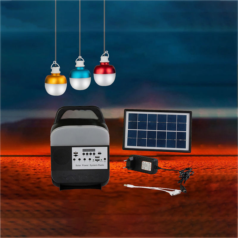 Surya Isi Ulang Led Lampu Darurat Panel Tenaga Surya Dengan Bohlam Lampu Solar Indoor Bulb Set