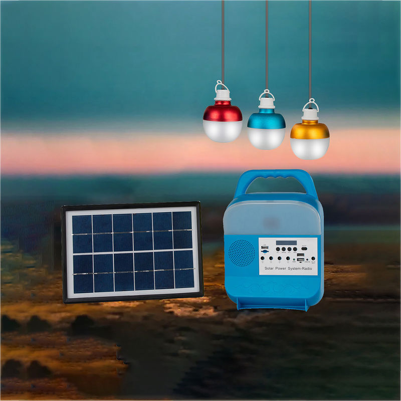 Surya Isi Ulang Led Lampu Darurat Panel Tenaga Surya Dengan Bohlam Lampu Solar Indoor Bulb Set