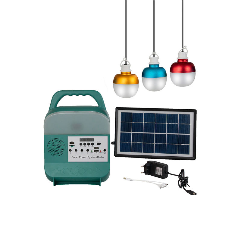 50000H 3 Lampu Sistem Tenaga Surya Mini DC Sistem Pencahayaan Panel Surya 3W 6V