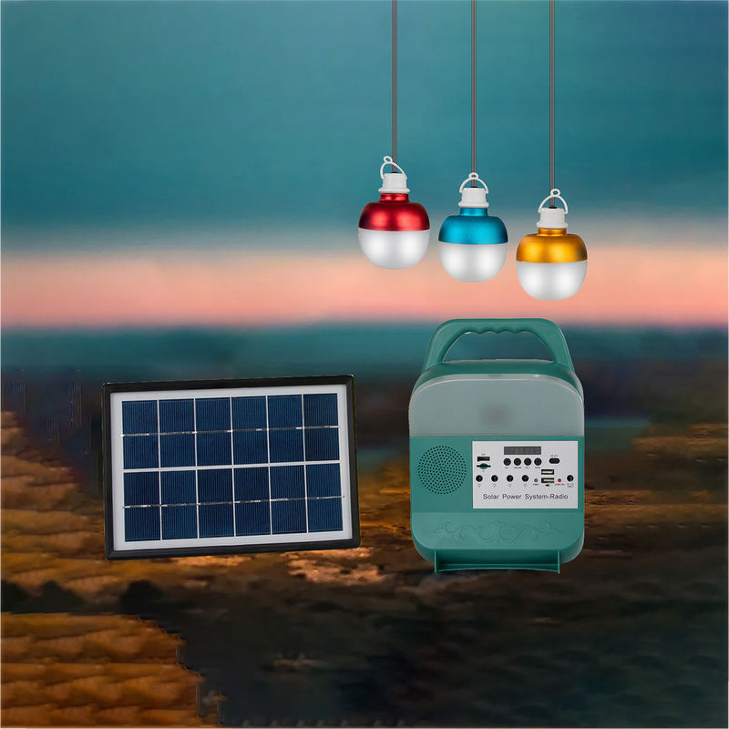 50000H 3 Lampu Sistem Tenaga Surya Mini DC Sistem Pencahayaan Panel Surya 3W 6V