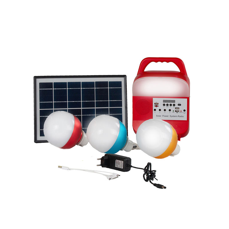 Sistem Panel Surya 12W 4 Lampu LED Kit Sistem Pencahayaan Tenaga Surya Portabel