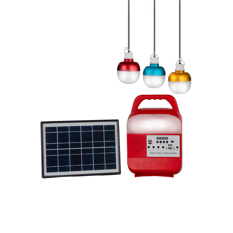 15 Volt 5W * 3PCS Pasar Malam Lampu Surya Portabel Untuk Tamasya