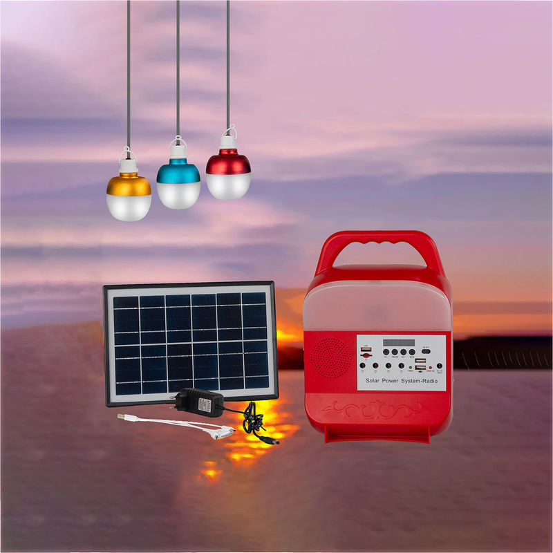 15 Volt 5W * 3PCS Pasar Malam Lampu Surya Portabel Untuk Tamasya