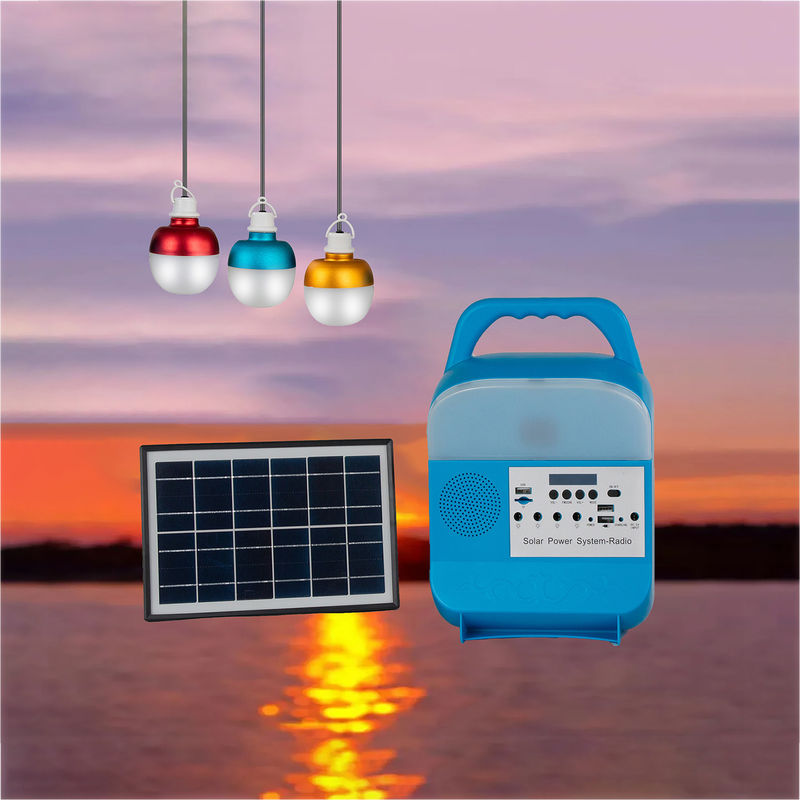 15 Volt 5W * 3PCS Pasar Malam Lampu Surya Portabel Untuk Tamasya