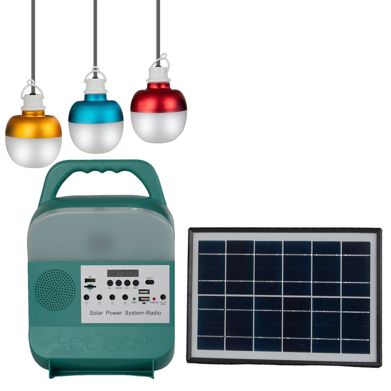 Sistem Panel Surya 12W 4 Lampu LED Kit Sistem Pencahayaan Tenaga Surya Portabel