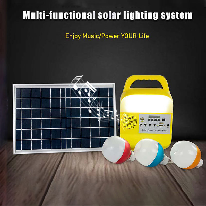 Lampu Tenaga Surya LED Solar Bulbs Dengan Remote Control Panel Lamp Indoor Waterproof Panel Emergency