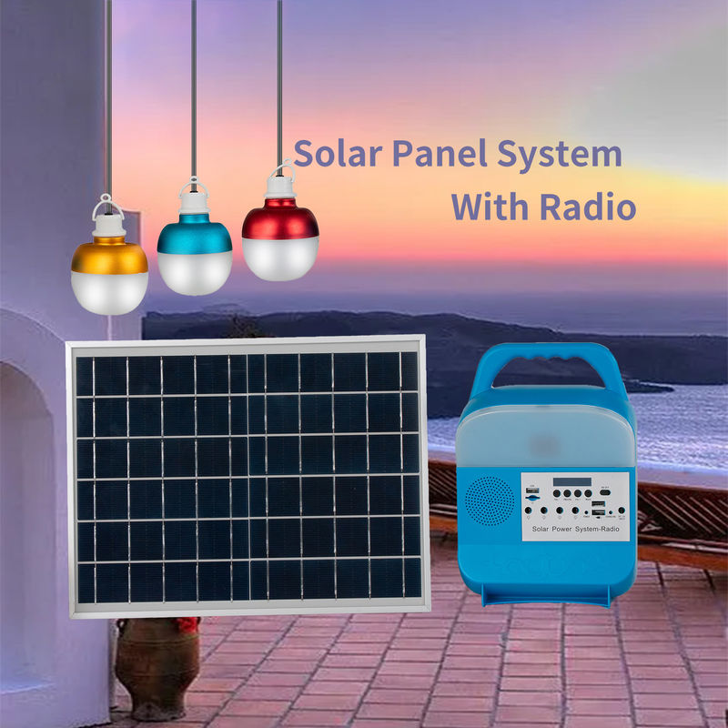 IP65 Putih Murni 3 PCS Lampu Solar Panel Led Light Kit 49.5cm * 40.5cm * 46cm