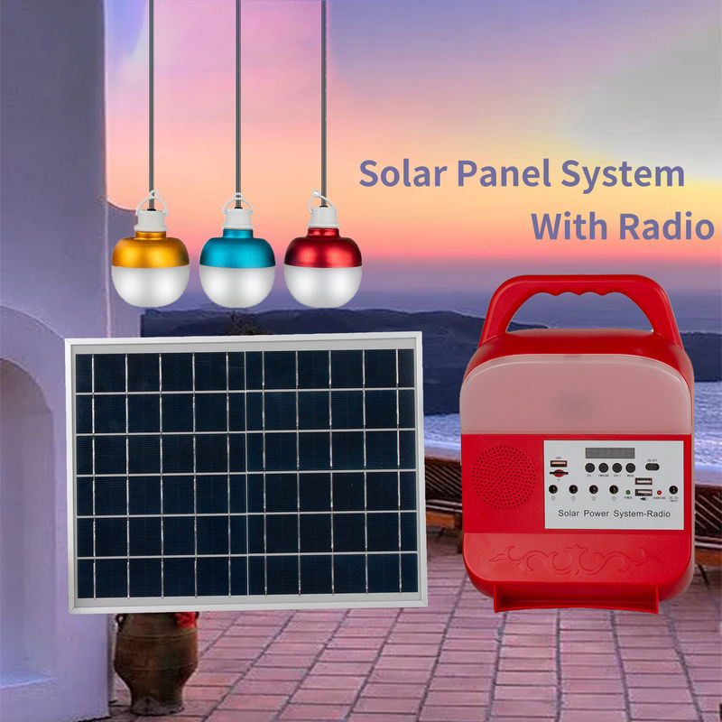 IP65 Putih Murni 3 PCS Lampu Solar Panel Led Light Kit 49.5cm * 40.5cm * 46cm