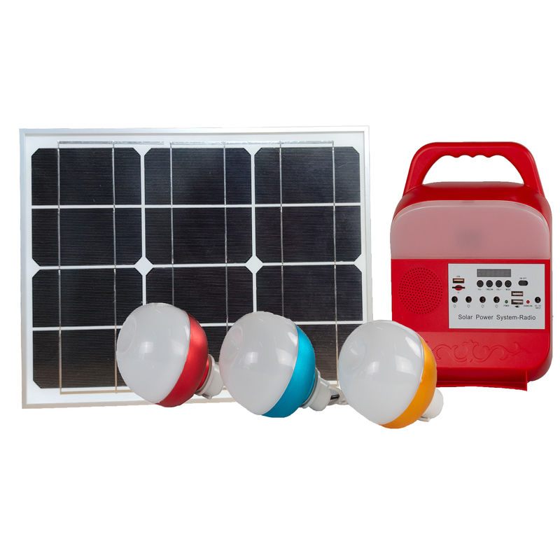 ISO 15W Solar Power Bank LED Lights Mono Crystalline Cell Off Grid Solar Lighting Kit