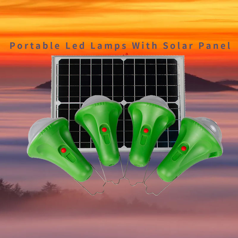 4*50 PCS LED Solar Energy Kit Solar Led Home Lighting System Dengan Pengisian Telepon