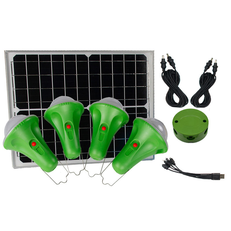 6-35 Jam 4pcs * 3W Portable Solar Bulbs Untuk Area Kekurangan Daya