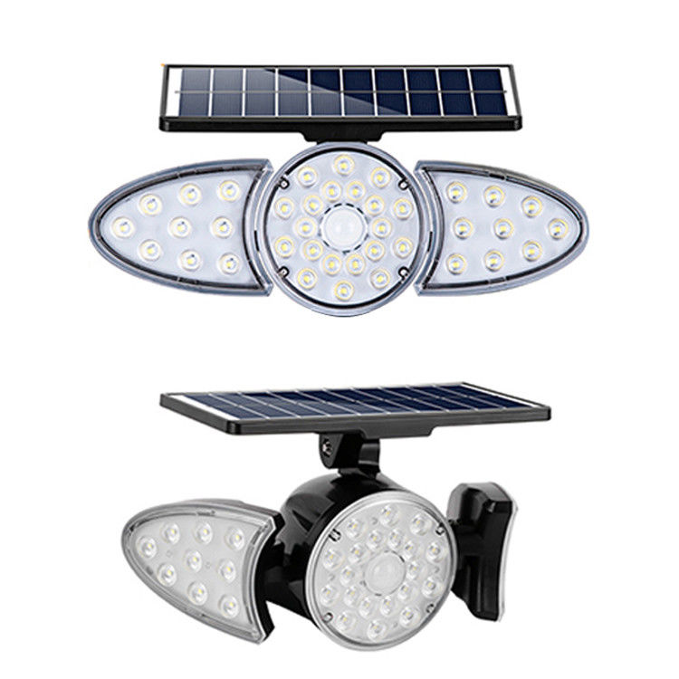 40000H Umur 3.7V 2500mAh Solar Wall Light 38PCS LED Wall Motion Sensor Light