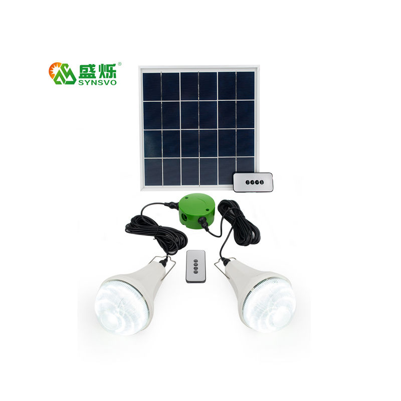 Surya Isi Ulang Led Lampu Darurat Panel Tenaga Surya Dengan Bohlam Lampu Solar Indoor Bulb Set