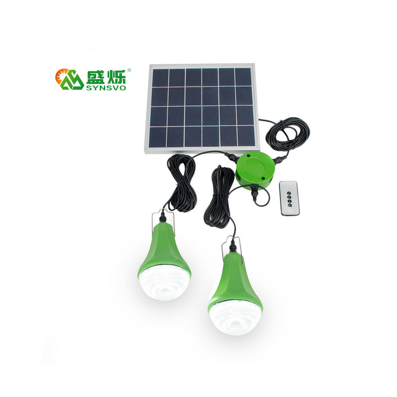 Surya Isi Ulang Led Lampu Darurat Panel Tenaga Surya Dengan Bohlam Lampu Solar Indoor Bulb Set