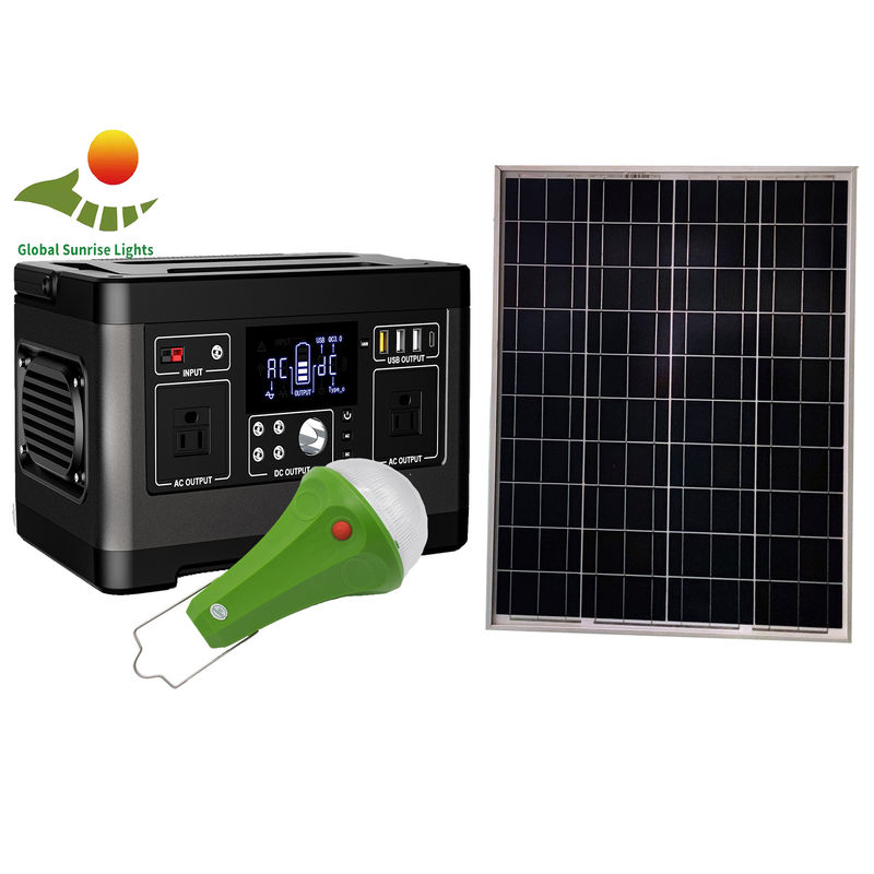 120W LiFePO4 Portable Solar Generator 1000 Siklus Hidup Sistem Pencahayaan Rumah Tenaga Surya