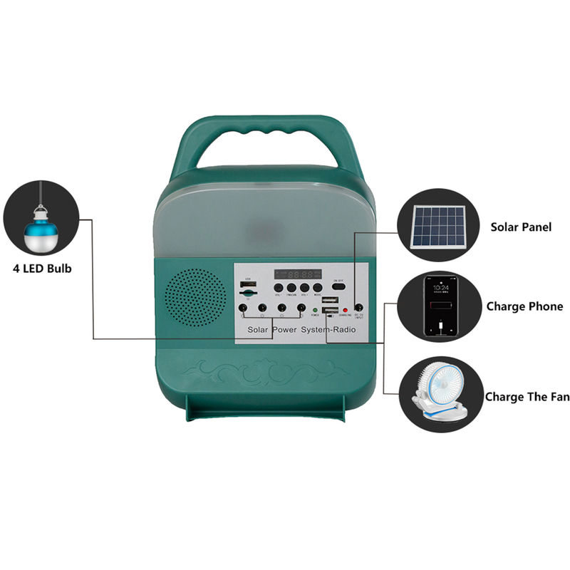 Off Grid Energy Power Bank Generator Kit Sistem Bohlam Lampu Led Surya Rumah Portabel Kecil