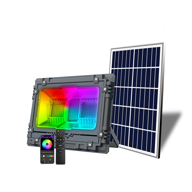 Lampu Billboard Surya Luar Ruangan IP65 200w 300w 500w 800w RGB Led Solar Spot Light