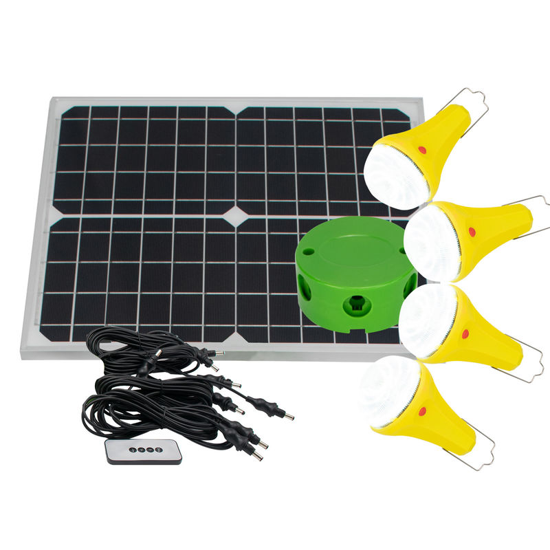 Kit Pencahayaan Surya Portable Performa Tinggi Lampu Rumah LED 4PCS 3-6V IP65