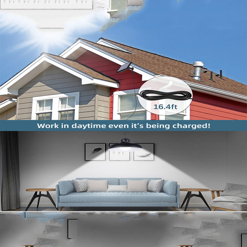 Work LED Shed Solar Light Kits 6500K Untuk Camping Yard Solar Garden Lamp