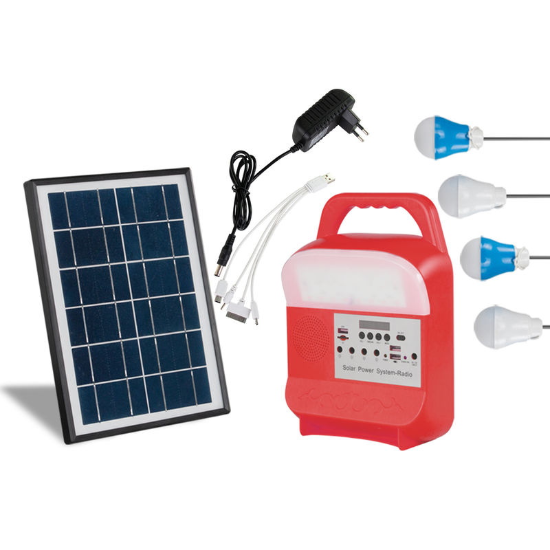 6000Mah 5kw Portable Solar Generator Lighting System Kit Handed Type