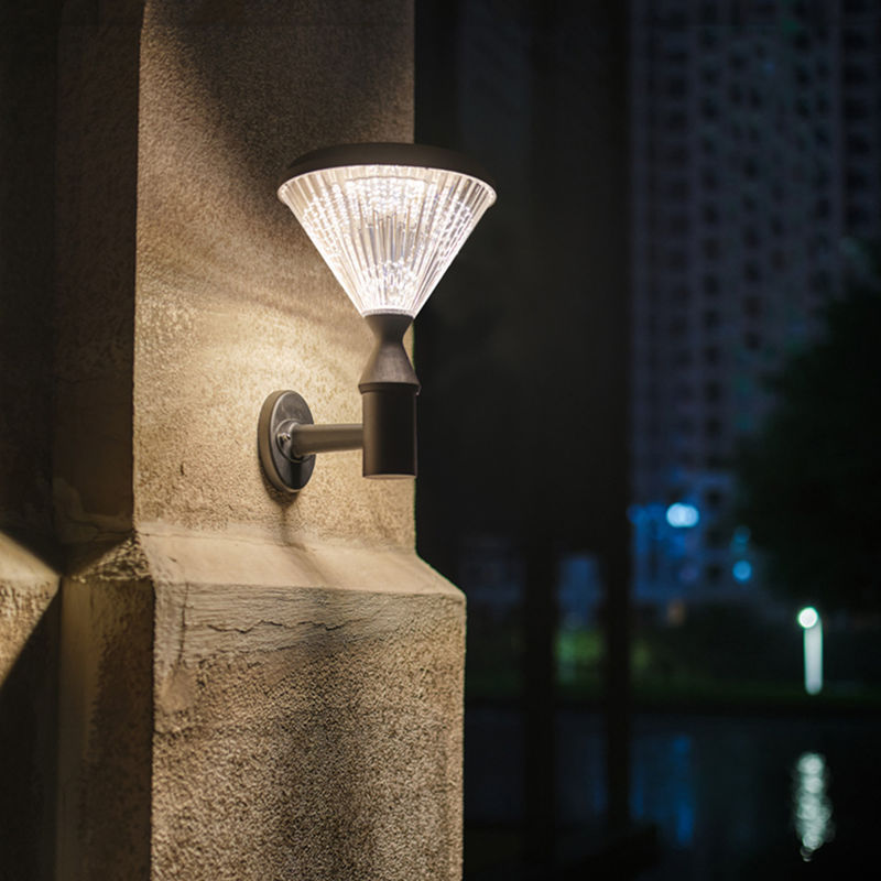 DC 6V Kecerahan Tinggi 5w Lampu Dinding Surya Lampu Keamanan Nirkabel Luar Ruangan SMD2835
