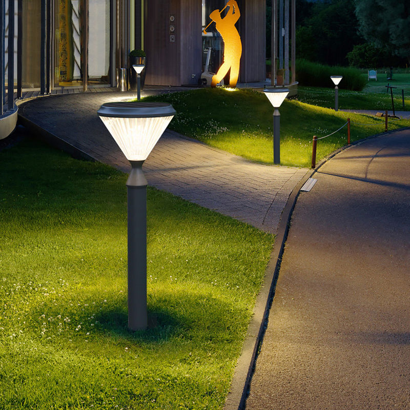 Aluminium Waterproof 3.2V Solar Wall Garden Light 50000H Post Pillar Pathway Decoration