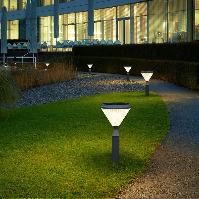 Aluminium Waterproof 3.2V Solar Wall Garden Light 50000H Post Pillar Pathway Decoration