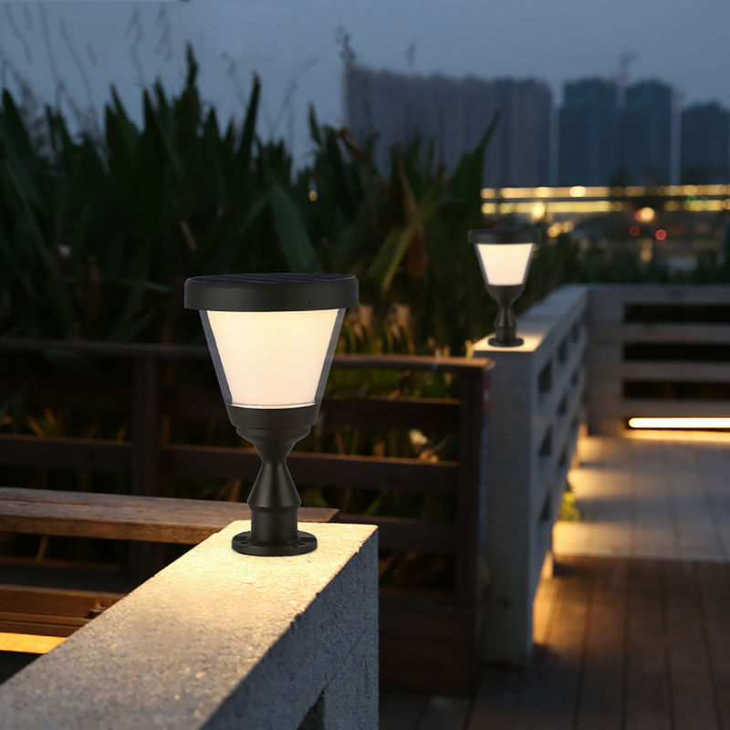 Pagar Surya Luar Ruangan Pilar Gerbang Utama 3.2V Lampu Pos LED Dekorasi Taman