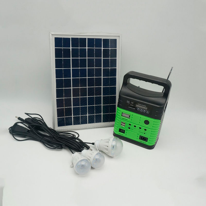 Kit Sistem Tenaga Surya Portabel 7500mah Dengan Radio FM Built In MP3 Mini Outdoor Camping