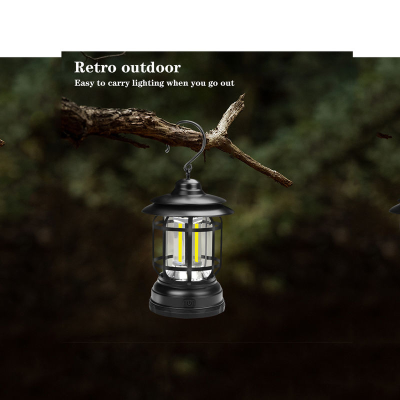 Mini Retro Solar Garden Light Tent Lamp Ukuran Kompak Outdoor Led 13*12*20cm