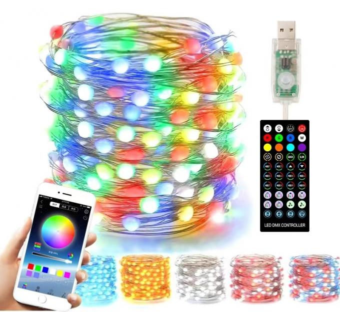 Christmas Tree Decor LED String Lights Smart Bluetooth APP Control Halloween