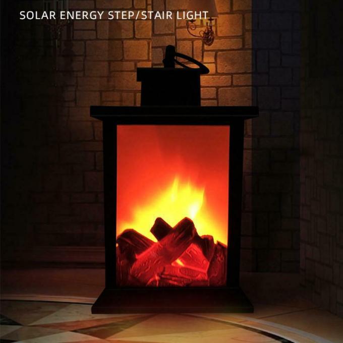 LED Flame Lantern Lamps Simulated Fireplace AA Battery Courtyard Room Decoration Light