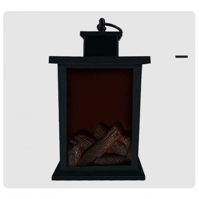 Flickering Fireplace Lamp Log Fire Flame Effect LED Lantern Christmas Decoration Light