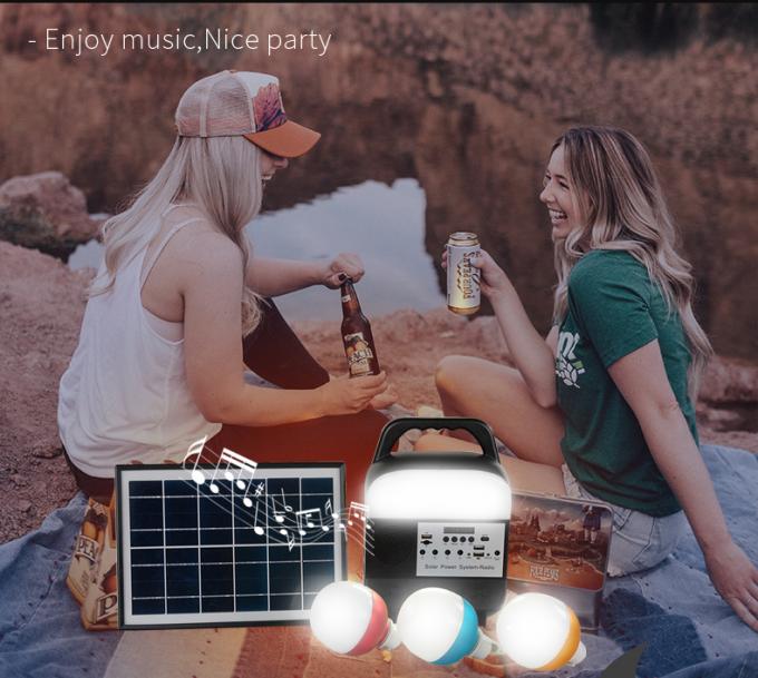 Portable Solar Power Generation System Small Hand Lamp, Used for Camping, Home, Car