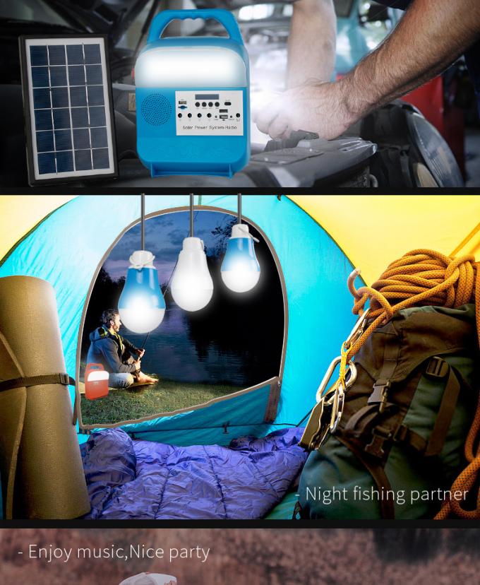 DC Solar System Portable Lighting Outdoor Fishing Picnic Mobile Phone Charging Lamp