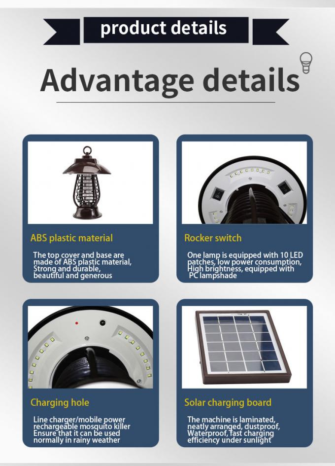 Solar Mosquito-Killing Lamp Lighting Mosquito-Killing Intelligent Light Control Lamp
