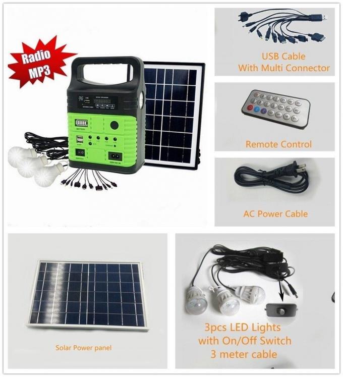 Solar FM Radio Solar Kit off Grid Tata Surya 10W Solar Home Light Kit Global Sunrise Lights 7