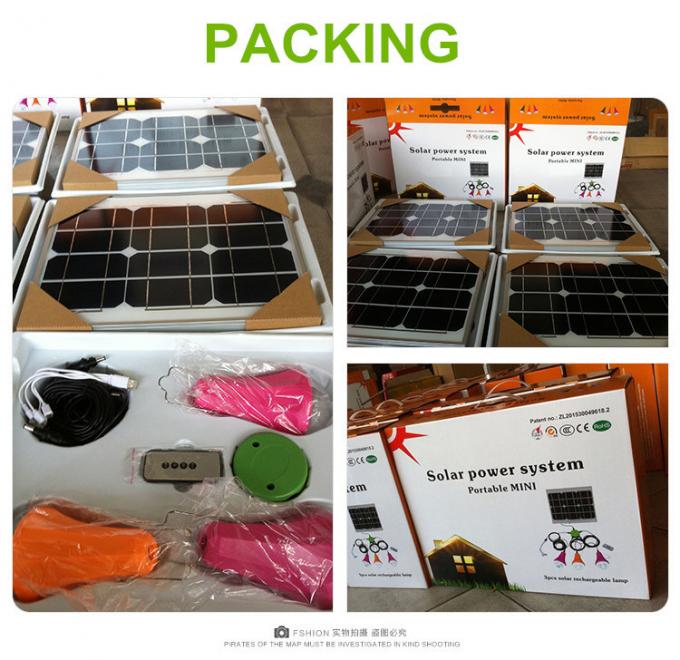 Solar Powered LED Shed Light with Remote Control Solar Home Lighting System