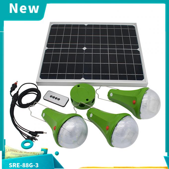 Solar Powered LED Shed Light with Remote Control Solar Home Lighting System