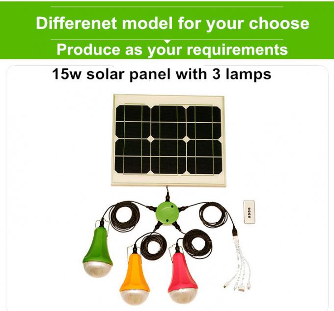 Solar Powered LED Shed Light with Remote Control Solar Home Lighting System