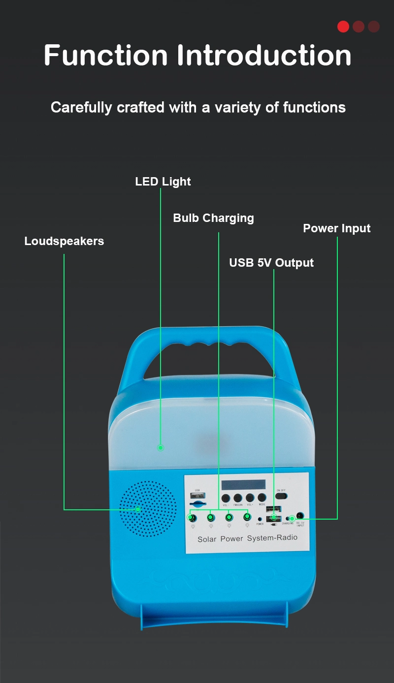 Emergency Standby Power Generation Lighting Portable off Grid Small Solar Power Station Solar Light